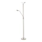 Design üveg álló olvasólámpa nikkel, Brava, 20 W, 3000 K LED, kapcsolóval