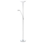 Design üveg álló olvasólámpa króm, Brava, 20 W, 3000 K LED, kapcsolóval