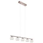 Retro üveg függőlámpa nikkel, Riviera, 3 W, 3000 K LED