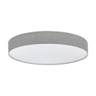 Retro műanyag mennyezeti lámpa szürke, Sila, 60 W, melegtől hidegig állítható fehér LED, távirányítóval