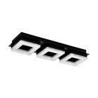 Design acél plafon lámpa fekete, Arjo, 4 W, 3000 K LED