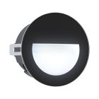 Retro alumínium beépíthető kültéri fali lámpa fekete, Luigino, 2,5 W, 4000 K LED, IP65