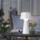 Műanyag kültéri asztali lámpa fehér, Peterke, 3 W, white switch LED, IP44, kosketushimmentimellä