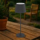 Retro szövet asztali lámpa fekete, Latif, 2 W, white switch LED, kosketushimmentimellä