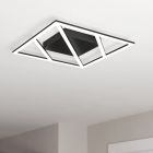 Design alumínium plafon lámpa fekete, Kenley, 21 W, melegtől hidegig állítható fehér LED, 3 fokozatban szabályozható