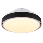 Fekete modern mennyezeti ventilátor műanyagból, Madhavi, 40W, meleg fehértől hideg fehérig állítható LED, távirányítóval