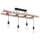 Modern fa mennyezeti lámpa fekete, Ihsan
