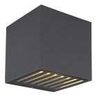 Retro alumínium fel le fali lámpa antracit, Moesha, 6 W, 3000 K LED, IP54