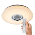 Műanyag plafon lámpa fehér, Adali, 18 W, RGBW LED, távirányítóval