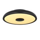 Retro műanyag plafon lámpa fekete, Musica, 18 W, RGBW LED, IP44, távirányítóval