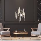 Design alumínium fali lámpa króm, Lanah