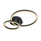 Retro fém plafon lámpa fekete, Palica, 18 W, 3000 K LED