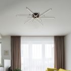 Design alumínium mennyezeti lámpa fekete, Leigh, 40 W, 3000 K LED