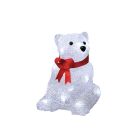 3D karácsonyi figura Ijsbeerből, akril, átlátszó, 3W 4000K (fehér) integrált LED