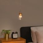 Átlátszó üveg függőlámpa, Berliane, 4 W, 2700 K LED