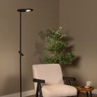 Fekete fém álló olvasólámpa, Ortolan, 12 W, 4000 K LED, kosketushimmentimellä