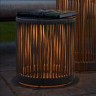 Taupe műanyag újratölthető állólámpa, Pingi, 3 W, 3000 K LED, IP44, 3 fokozatban szabályozható