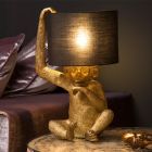 Fekete műanyag asztali lámpa, Extravaganza Chimp, kapcsolóval