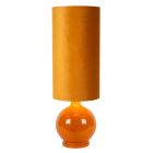 Sárga szövet állólámpa, Esterad, kapcsolóval