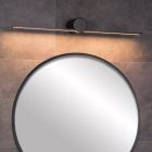 Fekete alumínium fali lámpa, Mizar, 6 W, 2700 K LED, IP44