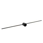 Fekete alumínium fali lámpa, Mizar, 10 W, 2700 K LED, IP44