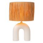 Rattan asztali lámpa barna, Ronda, kapcsolóval