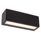 Fekete alumínium kültéri alkonykapcsolós fali lámpa, Sutton, 1,5 W, 3000 K LED, IP54