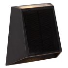 Fekete alumínium napelemes kültéri fali lámpa, Luton, 1 W, 2700 K LED, IP54