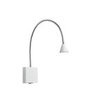 Fehér fém fali lámpa, Buddy, 3 W, 4000 K LED, kapcsolóval