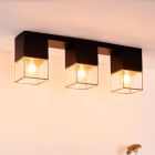Fekete fém plafon lámpa, Rixt