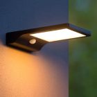 Fekete alumínium mozgásérzékelős kültéri fali lámpa, Basic, 3 W, 2700 K LED, IP44