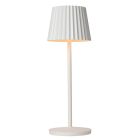 Fehér alumínium kültéri asztali lámpa, Justine, 2 W, 2700 K LED, IP54, kosketushimmentimellä