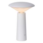 Fehér műanyag kültéri asztali lámpa, Jive, 4 W, melegtől hidegig állítható fehér LED, IP44, kapcsolóval
