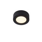 Fekete alumínium plafon lámpa, Brice, 8 W, 3000 K LED, IP44