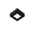 Fekete alumínium plafon lámpa, Brice, 8 W, 3000 K LED, IP44