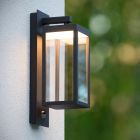 Antracit alumínium mozgásérzékelős kültéri fali lámpa, Clairette, 15 W, 3000 K LED, IP54