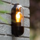 Fekete műanyag kültéri lámpa, Capsule, IP54