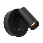 Fekete alumínium újratölthető fali lámpa, Toni, 2 W, white switch LED, kosketushimmentimellä