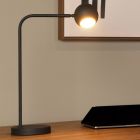 Fekete fém újratölthető asztali lámpa, Comet, 3 W, 2700 K LED, kosketushimmentimellä