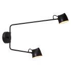 Fekete fém újratölthető fali lámpa, Milne, 6 W, 2700 K LED, kosketushimmentimellä