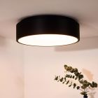 Fekete alumínium plafon lámpa, Talowe, 30 W, 3000 K LED