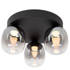 Szürke üveg plafon lámpa, Tamino, 5,6 W, 3000 K LED