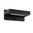 Fekete fém fali lámpa, Atkin, 5 W, 2700 K LED, kapcsolóval