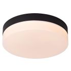 Fekete műanyag fürdőszoba mennyezeti lámpa, Biskit, 12 W, 2700 K LED, IP44