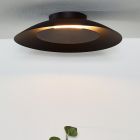 Fekete fém plafon lámpa, Foskal, 12 W, 2700 K LED