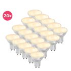 20 darabos átlátszó GU10 LED spotlámpa Antonie, 3 Watt, 2700K (Meleg fehér)