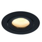 Fekete alumínium beépíthető spotlámpa, Wimke, 5 W, 3000 K LED, IP44