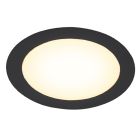 Fekete alumínium mélysugárzó, Umbriel, 24 W, 3000 K LED, IP44
