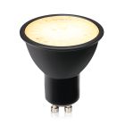 Szabályozható fényerejű GU10 LED lámpa Antonie, fekete, 7W, 2700K