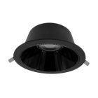 Fekete alumínium mélysugárzó, Maud, 16 W, white switch LED, IP22